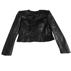 Vintage Foxmoor Black Genuine Leather ja Size 11-12 jacket